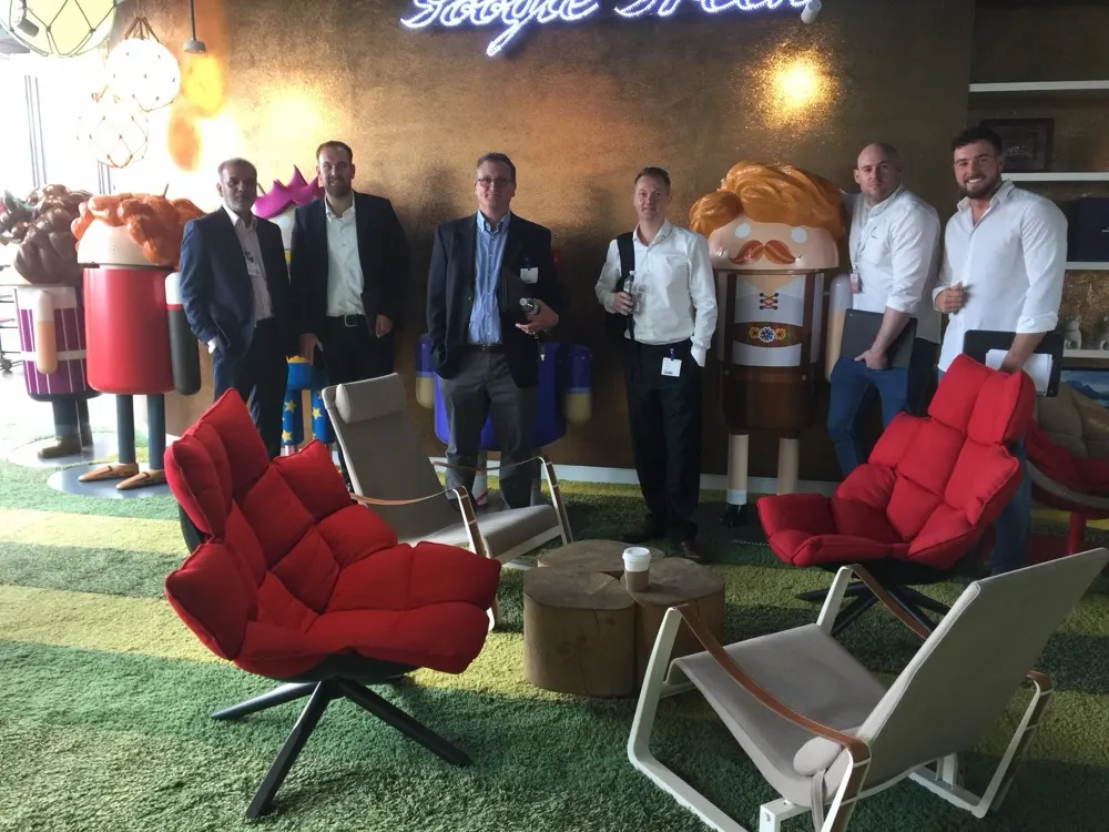 At Google London with clients